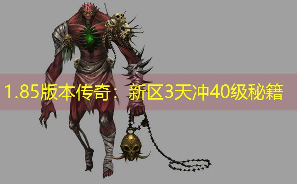 1.85版本传奇：新区3天冲40级秘籍