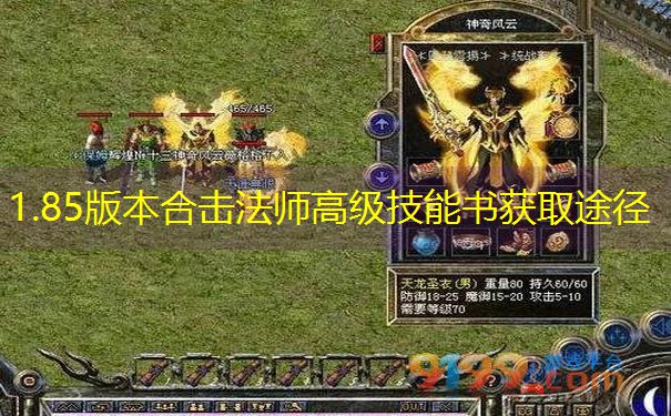 1.85版本合击法师高级技能书获取途径 1.85版本合击法师高级技能书获取途径